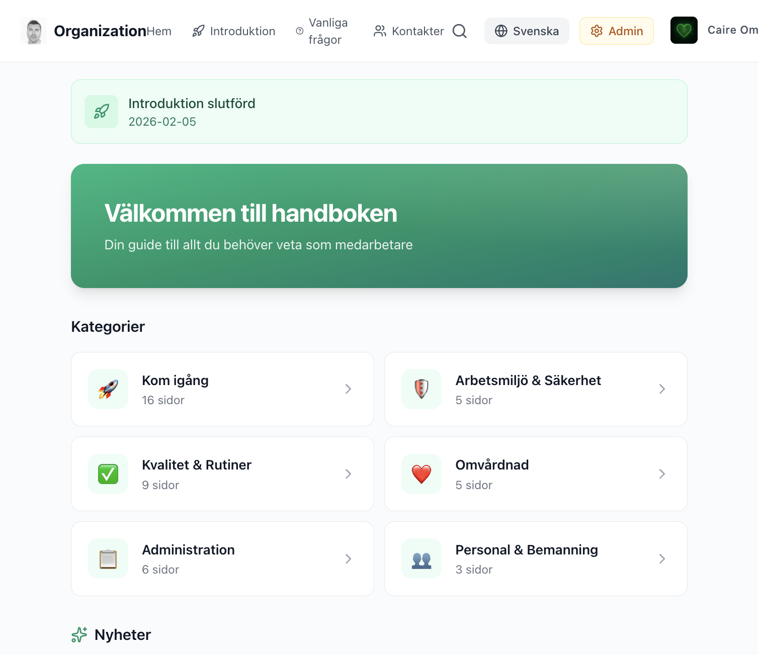 Personalhandboken – medarbetarvy